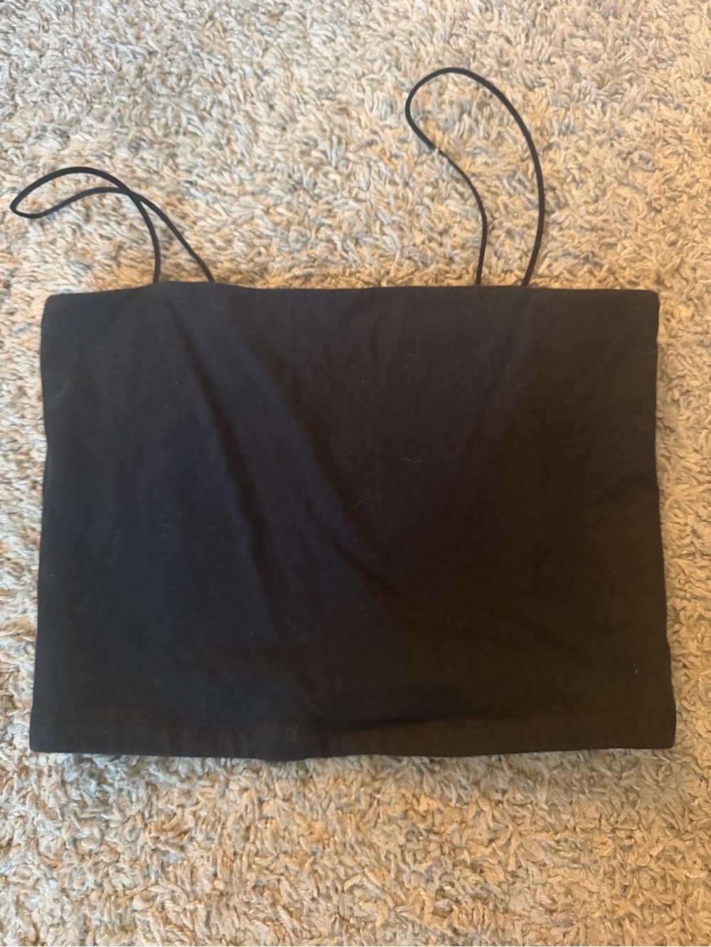 Aeropostale Black Spaghetti Strap Tube Crop Top